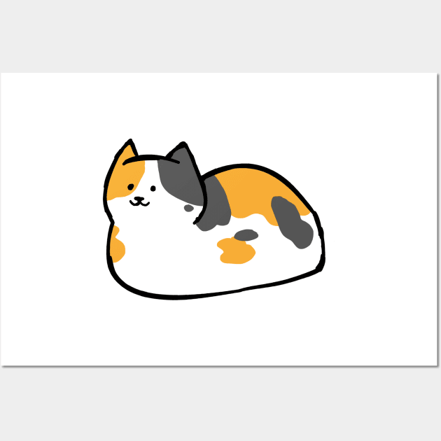 Calico Cat Loaf Wall Art by little-ampharos